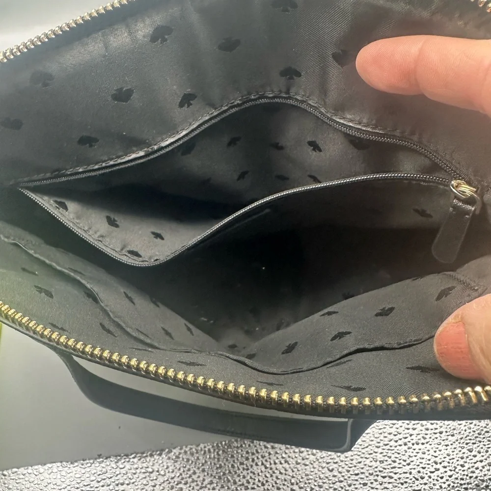 Kate Spade NY Patterson Dr black full zip satchel